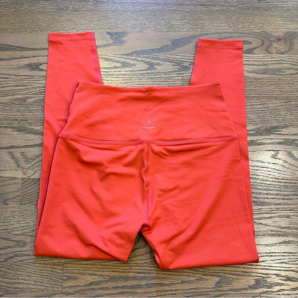 Beyond Yoga Vibrant Coral Leggings (Gently Used)